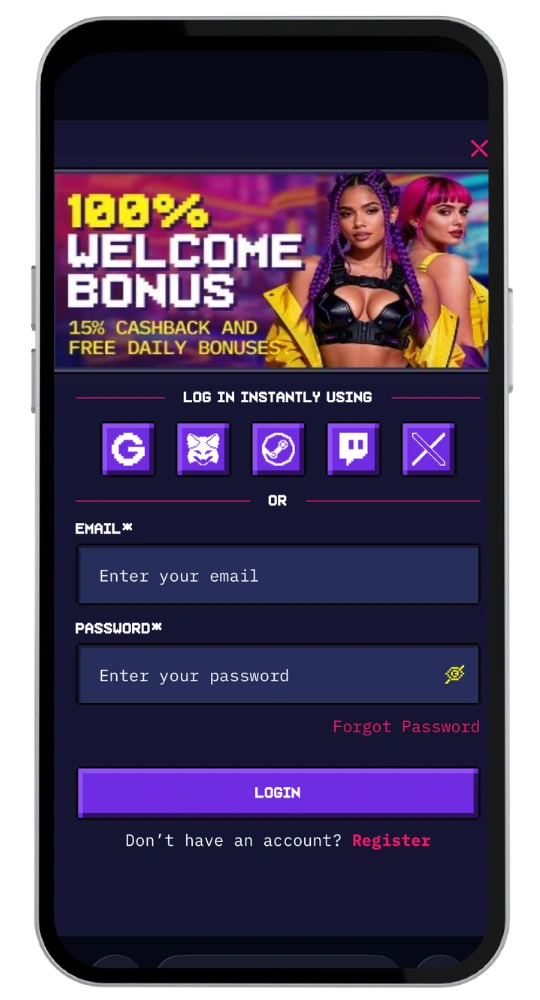 Punkz log in